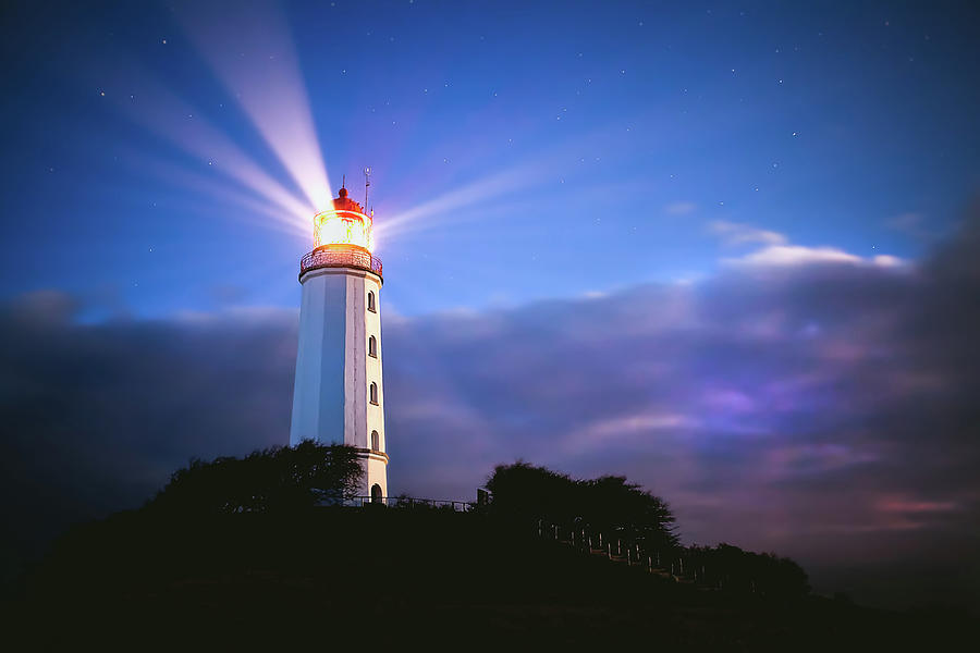 Beautiful Lighthouse At Night Photograph by Daniela Garling