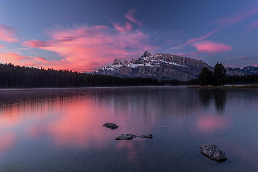 Beautiful Morning At Two Jack Lake Photograph by Ian Hennes