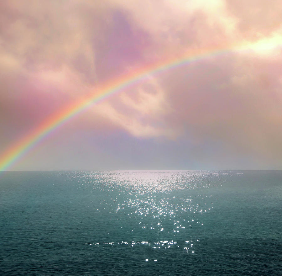 Beautiful Morning In Dreamland With Rainbow Mixed Media by Johanna Hurmerinta