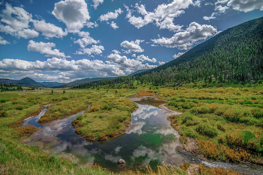 Beautiful Nature Landscapes Near Yellowstone National Park Photograph by Alex Grichenko