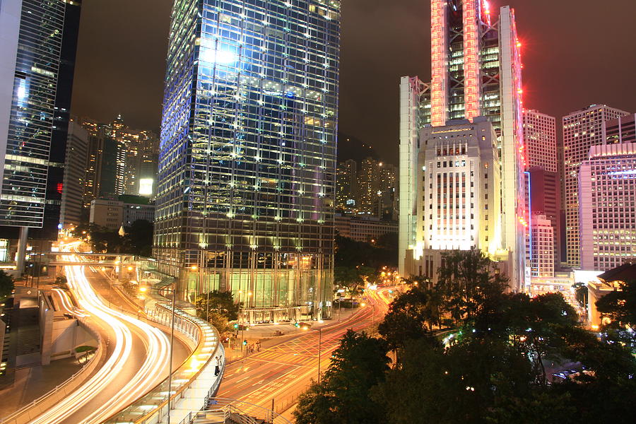 Beautiful Night View of Hong Kong Photograph by Simon Poon - Fine Art ...