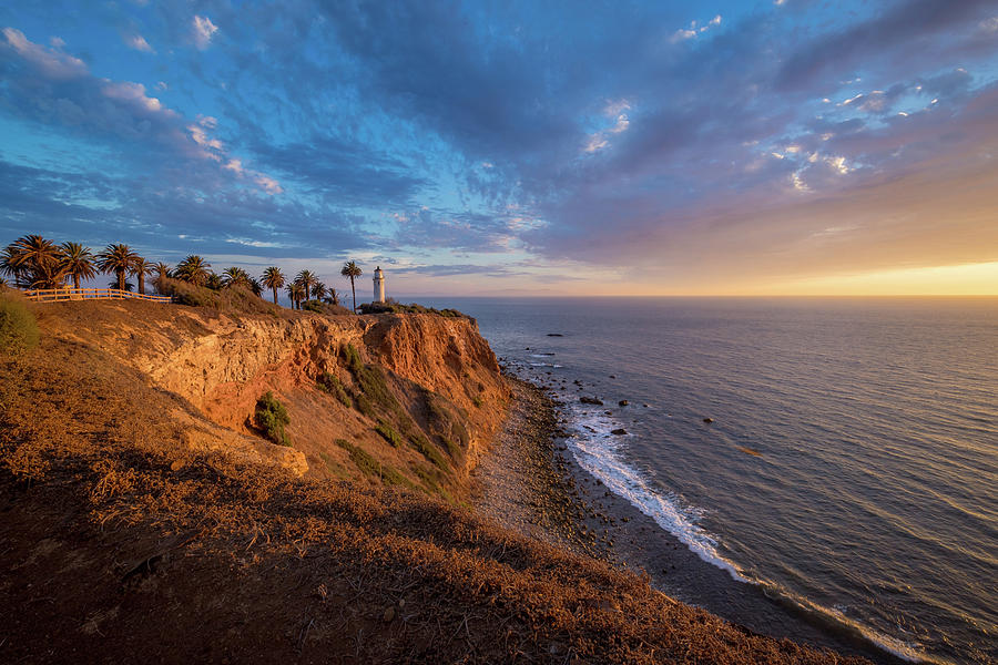 Beautiful Point Vicente Lighthouse at Sunset Photograph by Andy Konieczny