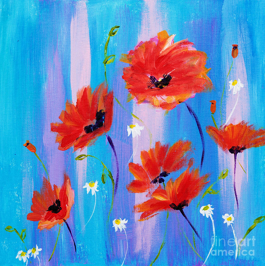 Beautiful Poppies Painting by Art by Danielle