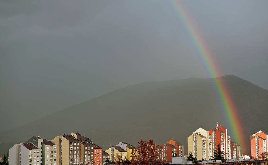 Beautiful Rainbow Over Nova Gorica Photograph by Pavliha