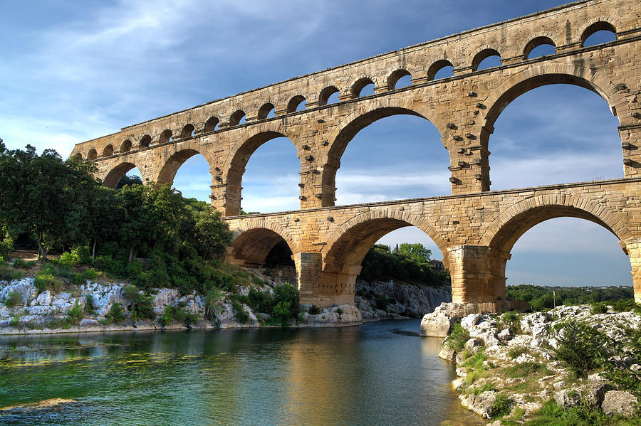 Beautiful Scenery View Of Pont Du Gard Photograph by Espiegle