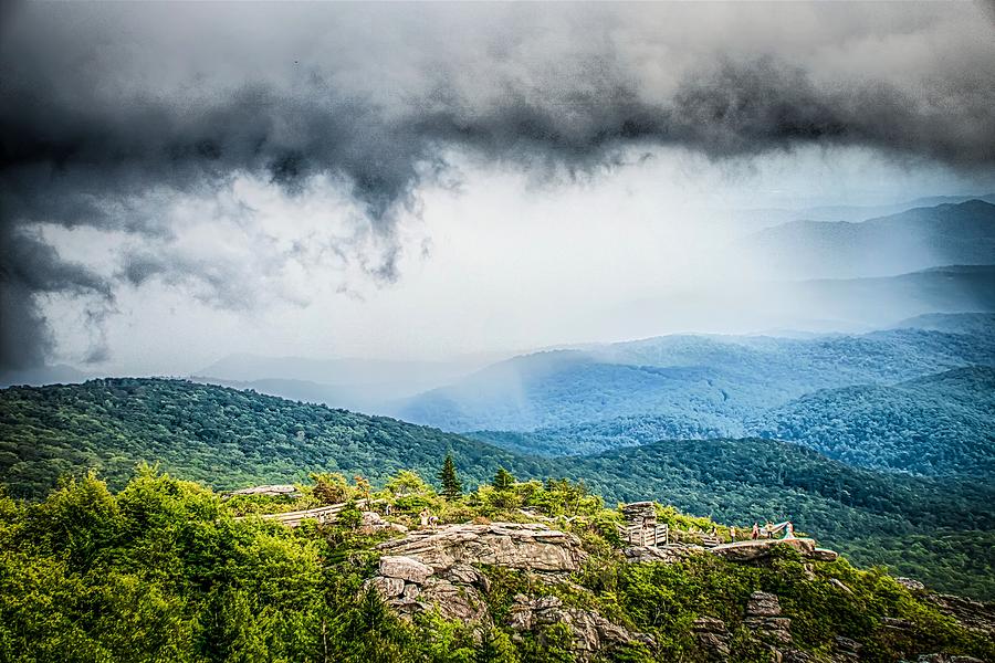 Beautiful Scenic Views At Rought Ridge North Carolina Overlook Photograph by Alex Grichenko
