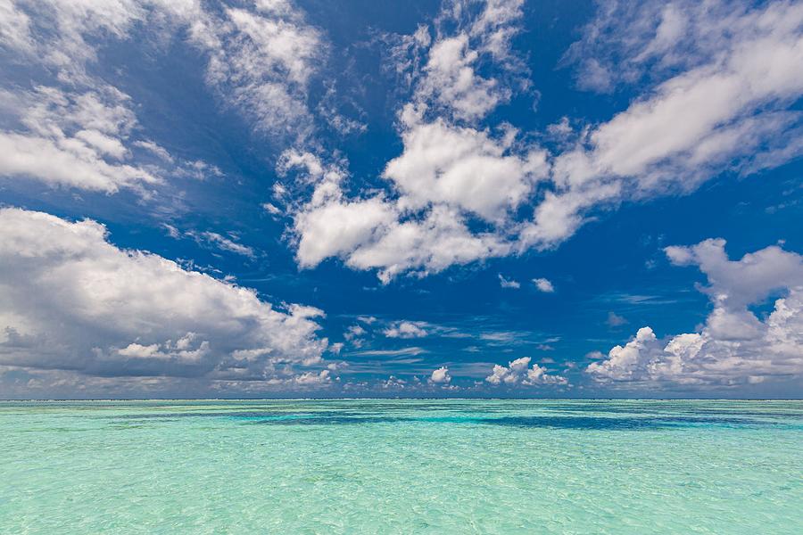 Nature Photograph - Beautiful Sea And Blue Sky. Tropical by Levente Bodo