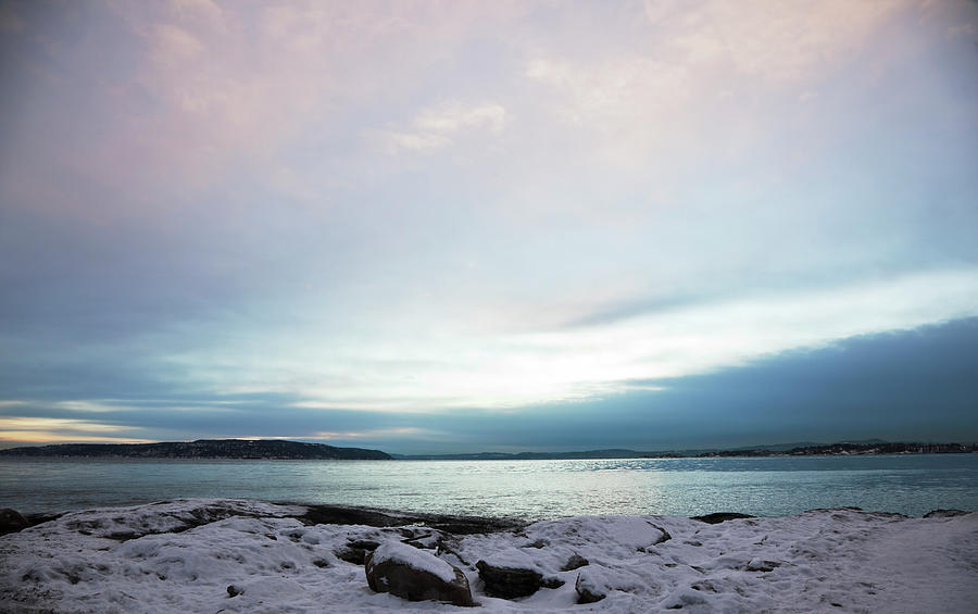 Beautiful Sky Over Oslo In Winter At Photograph by Ekely