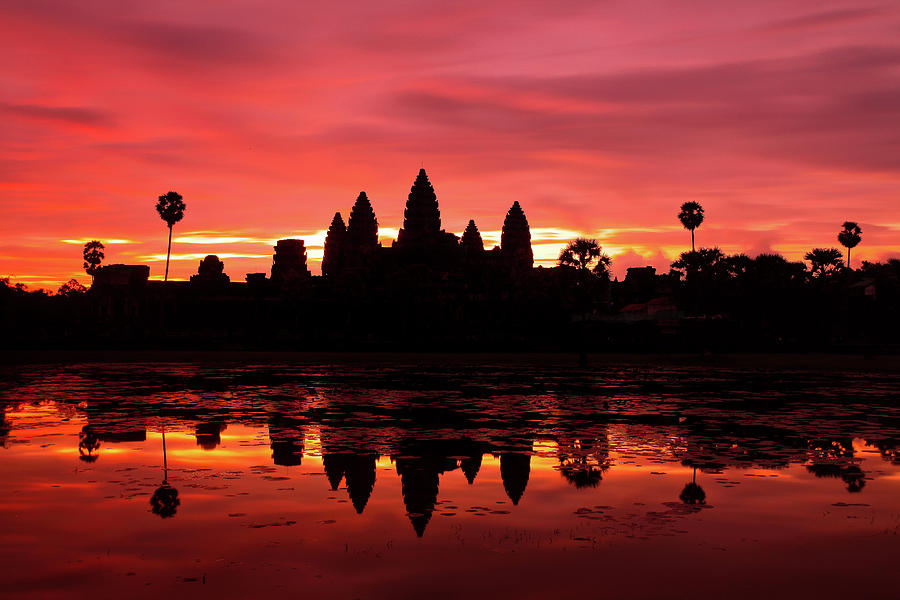 Beautiful Sunrise At Angkor Wat Photograph by Douglas Macdonald