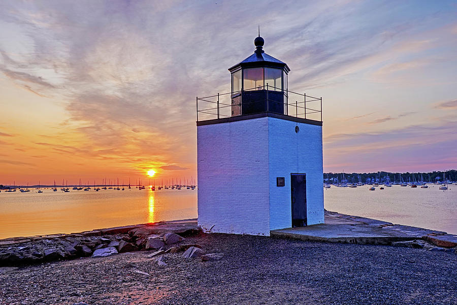 Beautiful sunrise on Derby Wharf Salem MA Derby Light Photograph by Toby McGuire