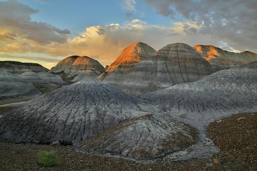 Beautiful Sunset in Petrified Forests Blue Mesa Photograph by Ray Mathis