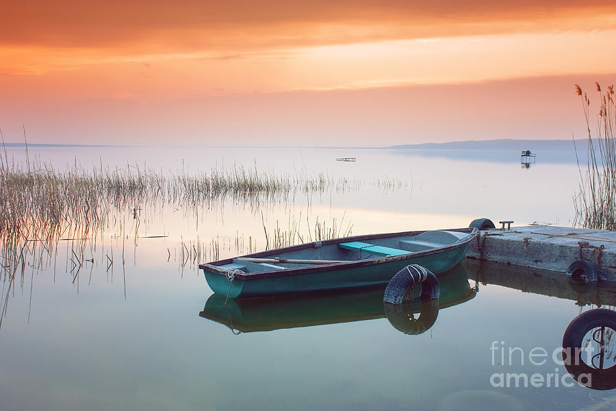 Atmosphere Photograph - Beautiful Sunset On Lake Balaton by Leicheroliver Atmosphere Photograph - Beautiful Sunset On Lake Balaton by Leicheroliver