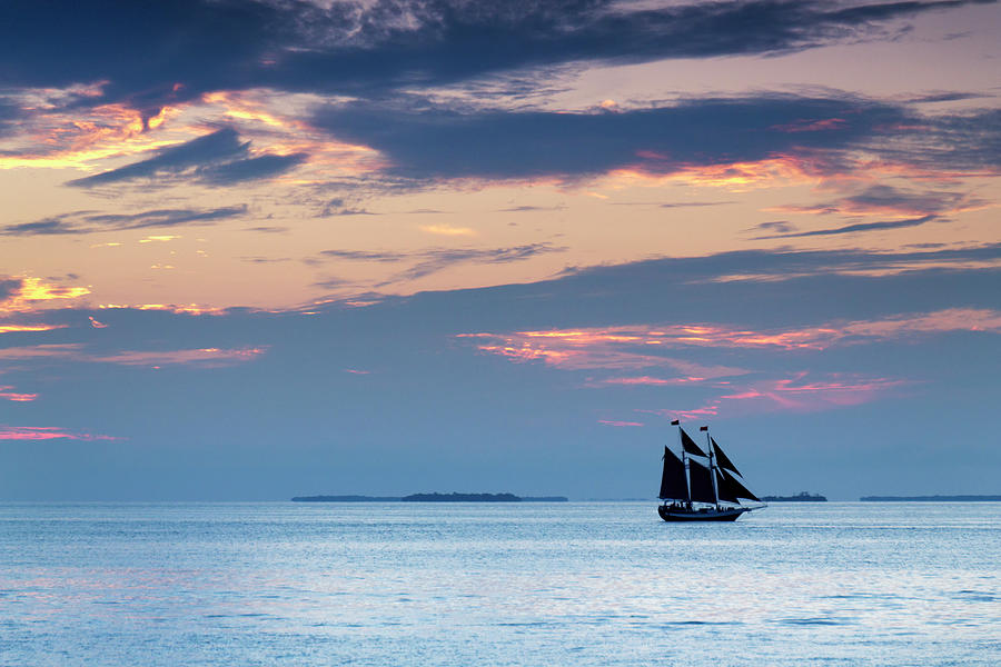 Beautiful Sunset Sailing In Key West Photograph by Ricardoreitmeyer