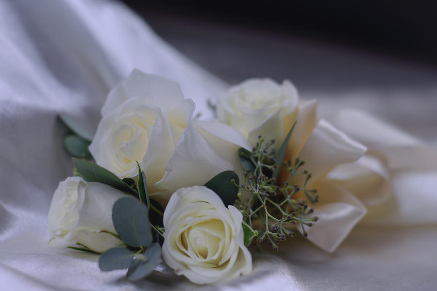 Beautiful Timeless Moments White Rose Bouquet Photograph by Brenda ...