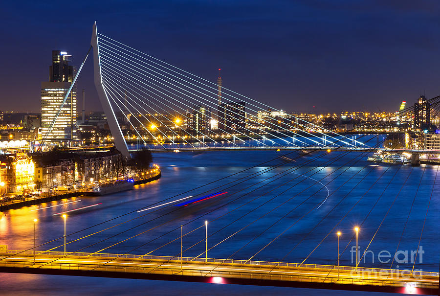Dusk Photograph - Beautiful Twilight View On The Bridges by Dennis Van De Water Dusk Photograph - Beautiful Twilight View On The Bridges by Dennis Van De Water