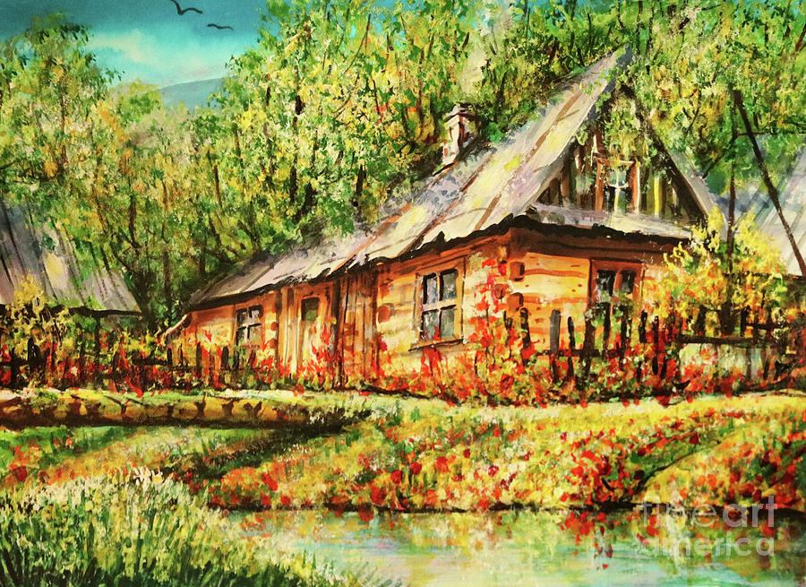 Beautiful Village Painting by Dariusz Orszulik