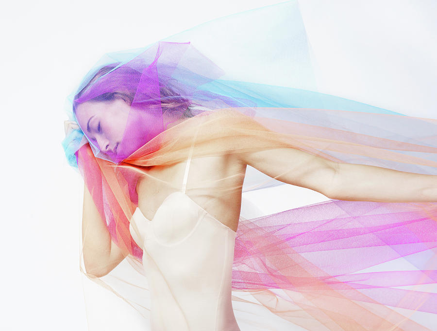 Beautiful Woman Covered With Colored Photograph by Tara Moore Beautiful Woman Covered With Colored Photograph by Tara Moore