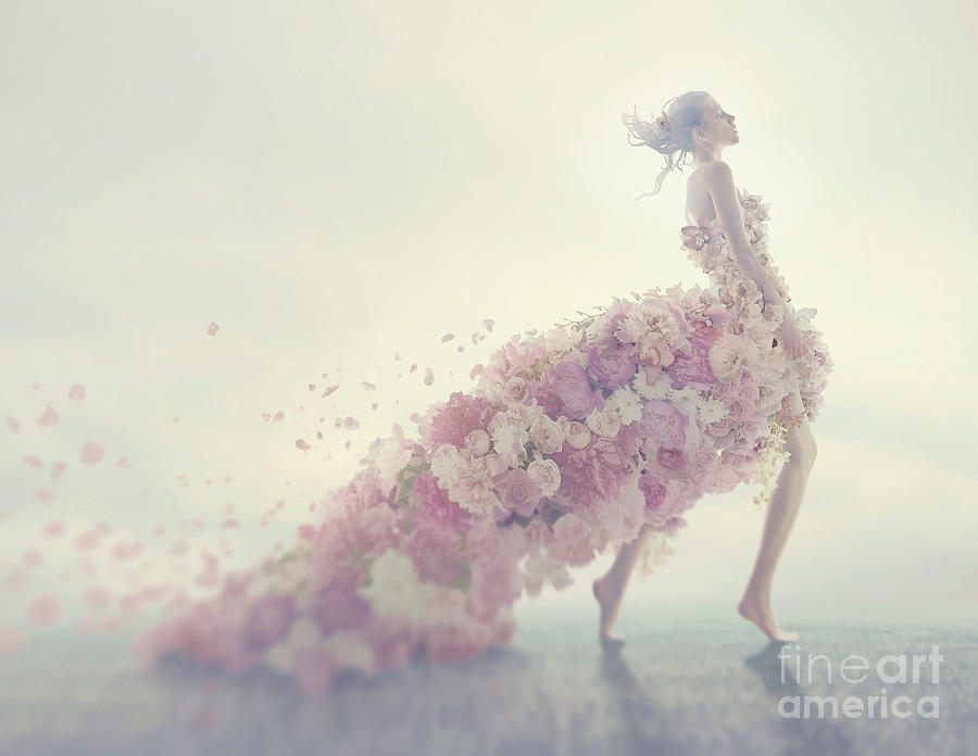 Beautiful Women In Flower Dress Photograph by Vizerskaya