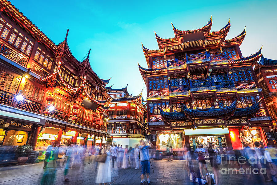 Commercial Photograph - Beautiful Yuyuan Garden At by Chuyuss Commercial Photograph - Beautiful Yuyuan Garden At by Chuyuss
