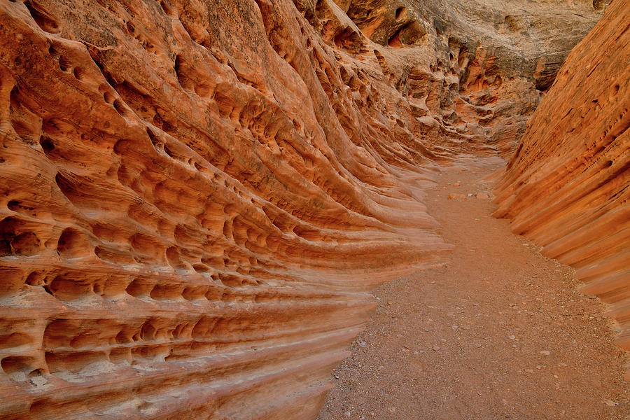 Beautifully Eroded Walls of Slot Canyon in San Rafael Swell Photograph by Ray Mathis