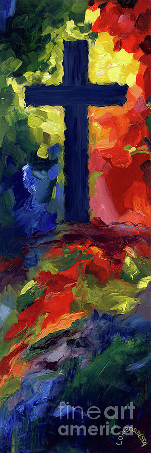 Cross Painting - Beauty For Ashes II by Lori Bordessa Cross Painting - Beauty For Ashes II by Lori Bordessa