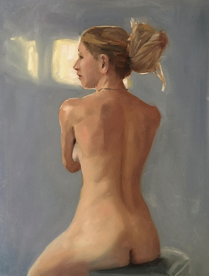 Beauty From Behind Painting by Elizabeth Jose