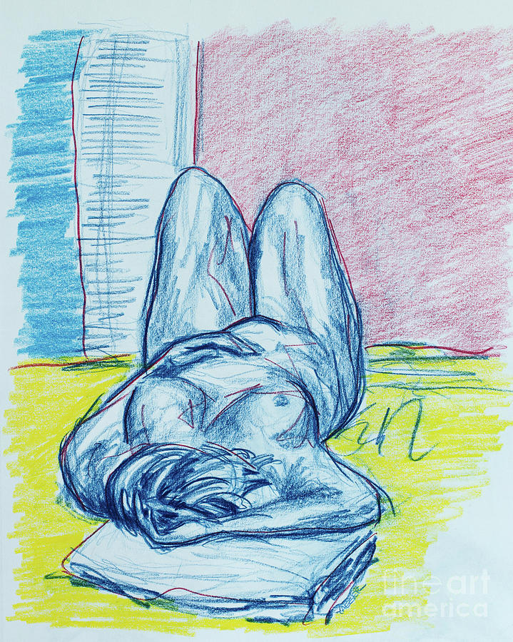 Beauty in Repose Drawing by Robert Yaeger