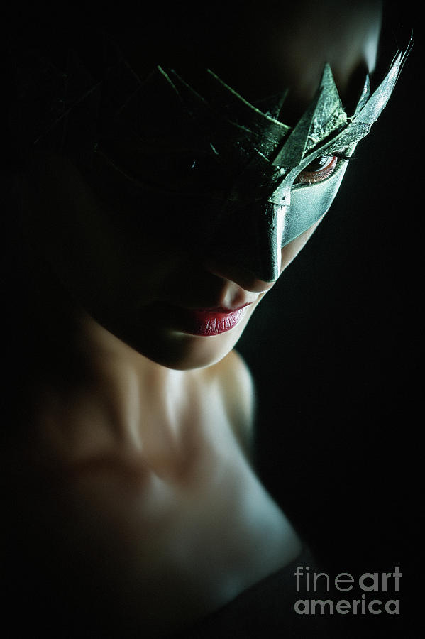 Beauty model woman wearing venetian masquerade carnival mask Photograph by Dimitar Hristov