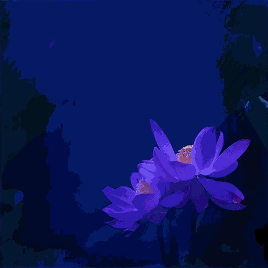 Beauty Of Flowers In Moonlight  Painting by J Richey