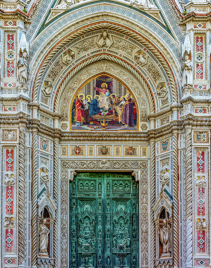 Beauty of the Duomo Door Photograph by Marcy Wielfaert