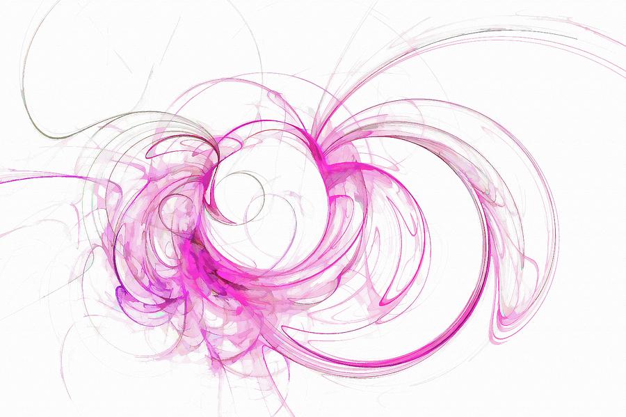 Beauty Unraveled Abstract Art Pink Digital Art by Don Northup
