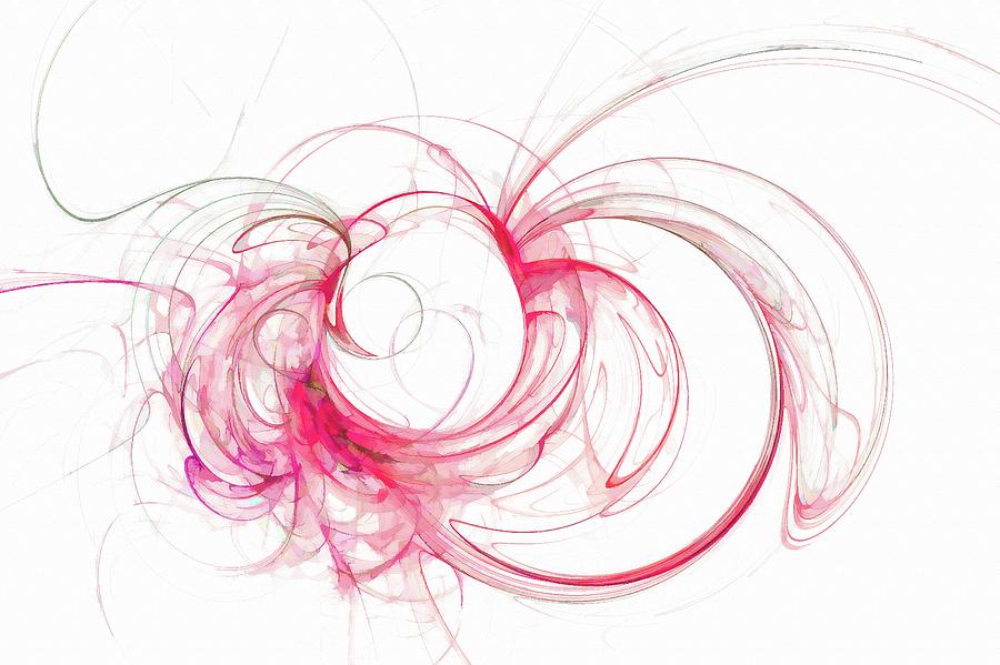 Beauty Unraveled Abstract Art Red Digital Art by Don Northup