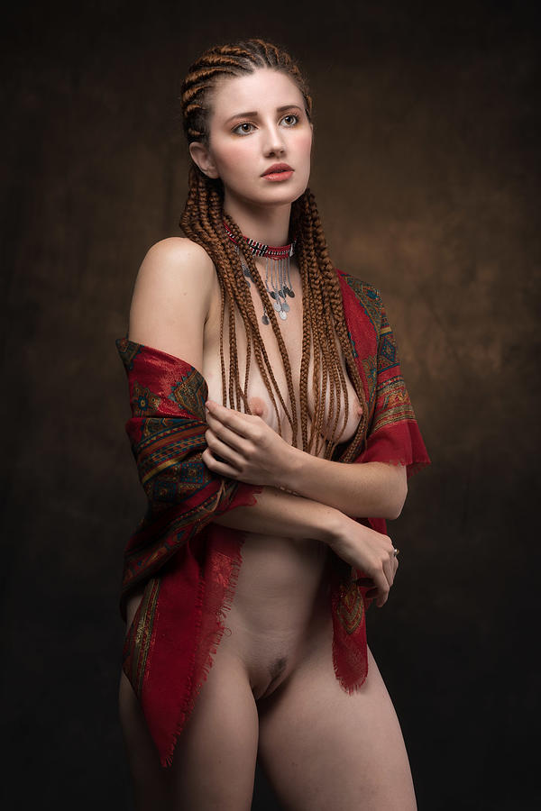Nude Photograph - Beauty With Corn Rows by Jan Slotboom