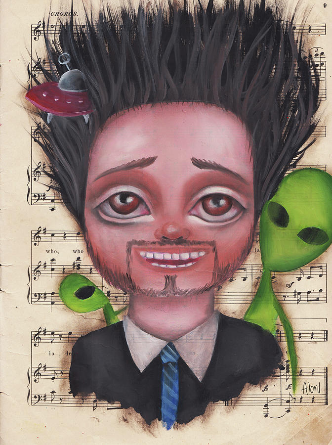 Because of Aliens  Painting by Abril Andrade