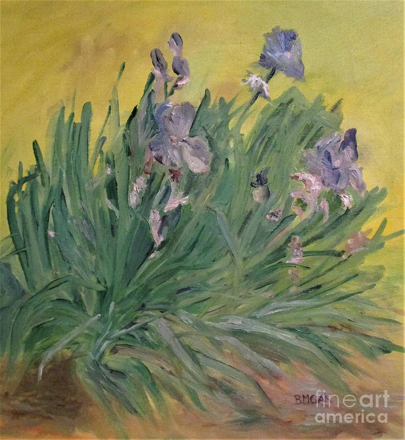 Bed of Iris Painting by Barbara Moak