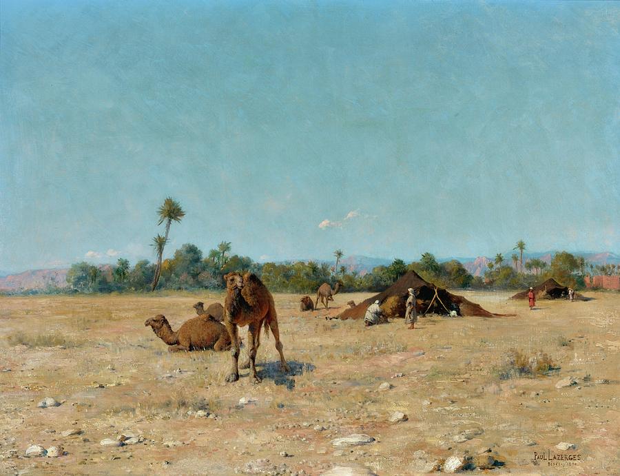 Bedouin Camp, Biskra Painting by Paul Lazerges Bedouin Camp, Biskra Painting by Paul Lazerges