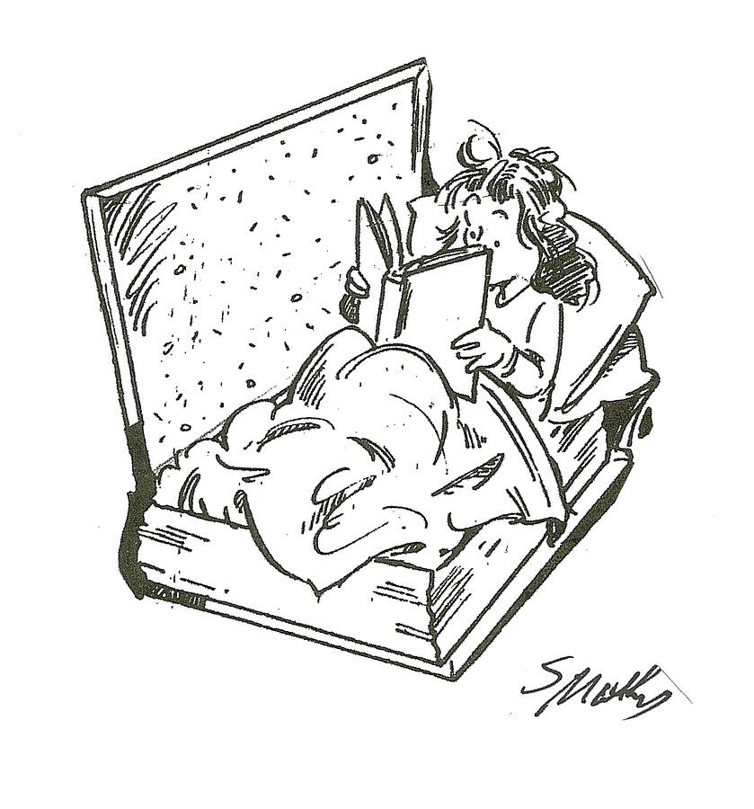 Bedtime Reading Drawing by Shelley Matheis Bedtime Reading Drawing by Shelley Matheis