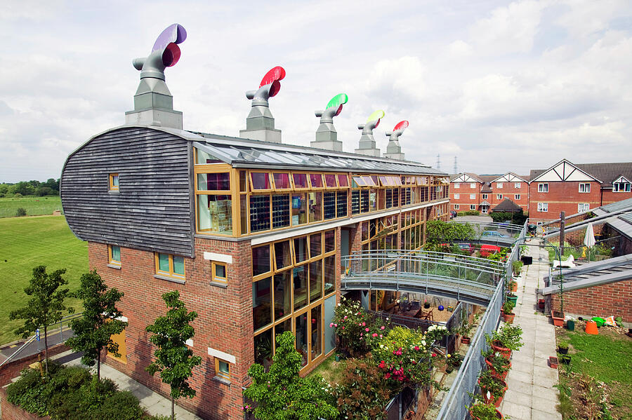 Bedzed The Uks Largest Eco Carbon Neutral Housing Complex Photograph by Ashley Cooper / Naturepl.com Bedzed The Uks Largest Eco Carbon Neutral Housing Complex Photograph by Ashley Cooper / Naturepl.com