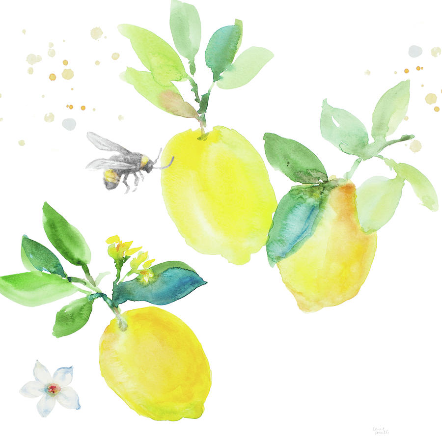 Bee-friend The Lemon II Painting by Lanie Loreth