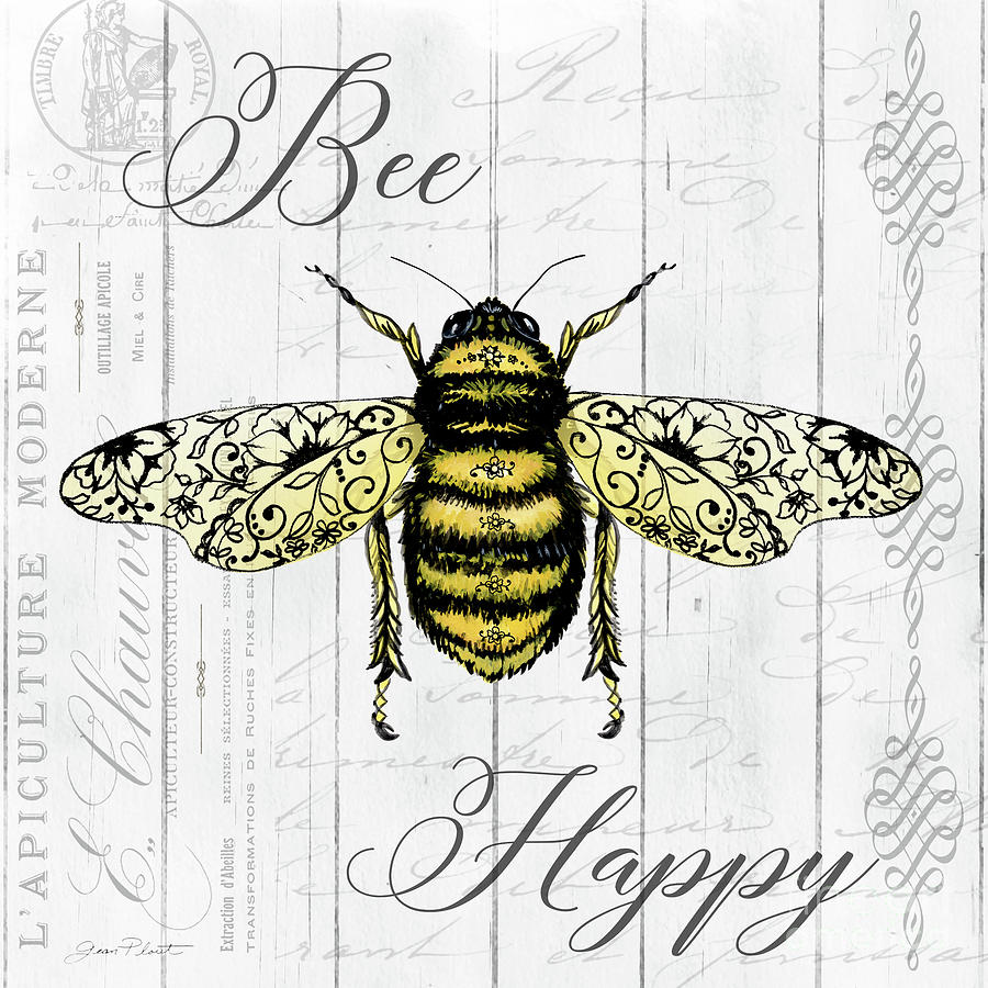 Bee Happy B Digital Art by Jean Plout