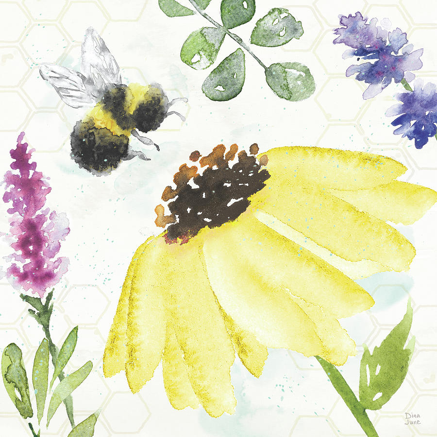 Animal Painting - Bee Harmony IIi by Dina June