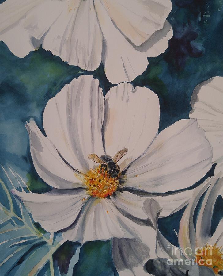 Bee in the moment Painting by Sonia Mocnik