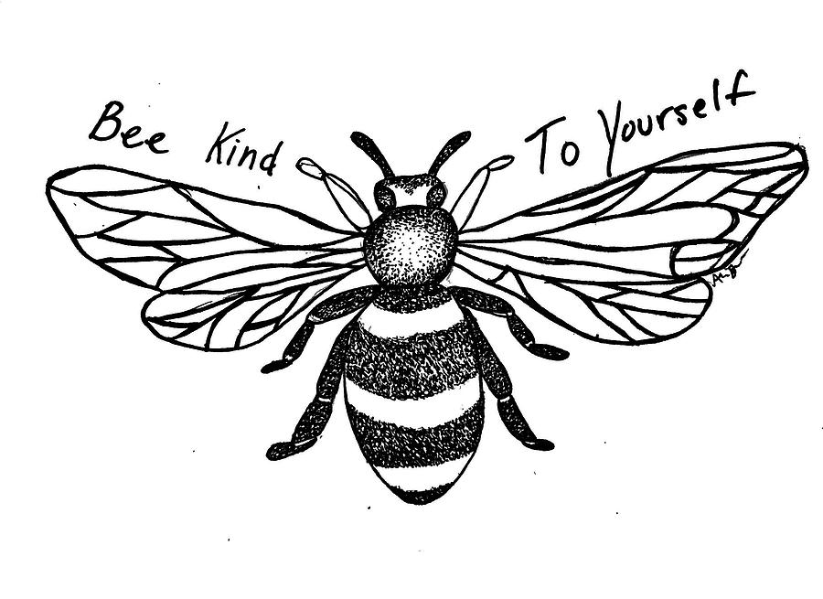 Bee Kind Drawing by Ali Buser - Fine Art America