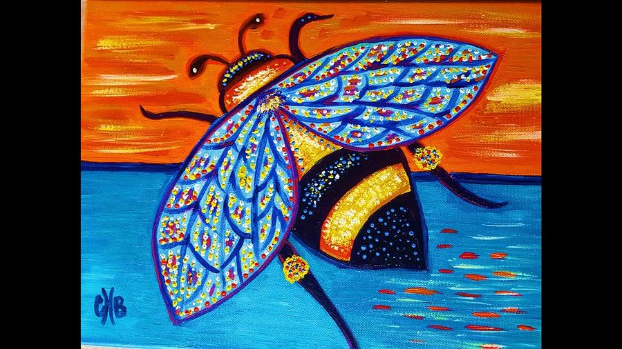 Bee Over The Ocean Painting