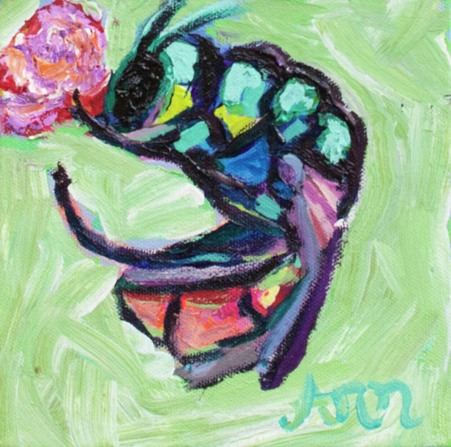 Bee Teal My Heart Painting