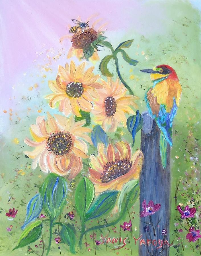 Beecatcher in Colorado Field Painting by Janis Tafoya