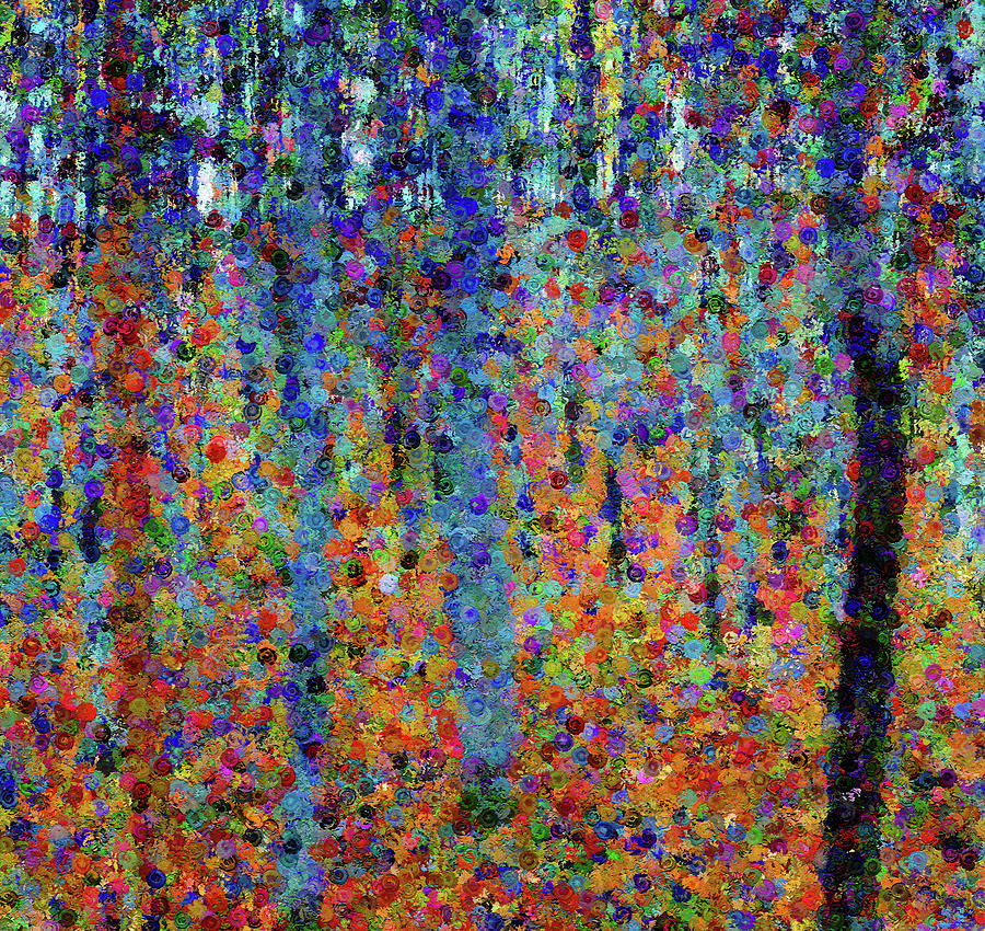 Beech Grove Abstract Expressionism Mixed Media by Georgiana Romanovna