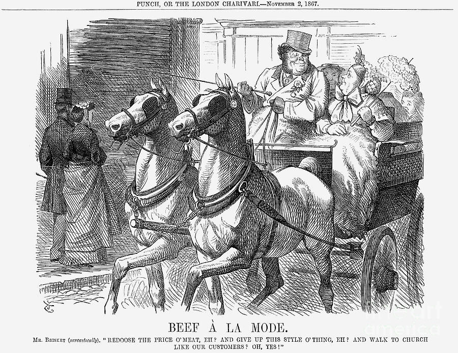 Beef à La Mode, 1867. Artist John Drawing by Print Collector