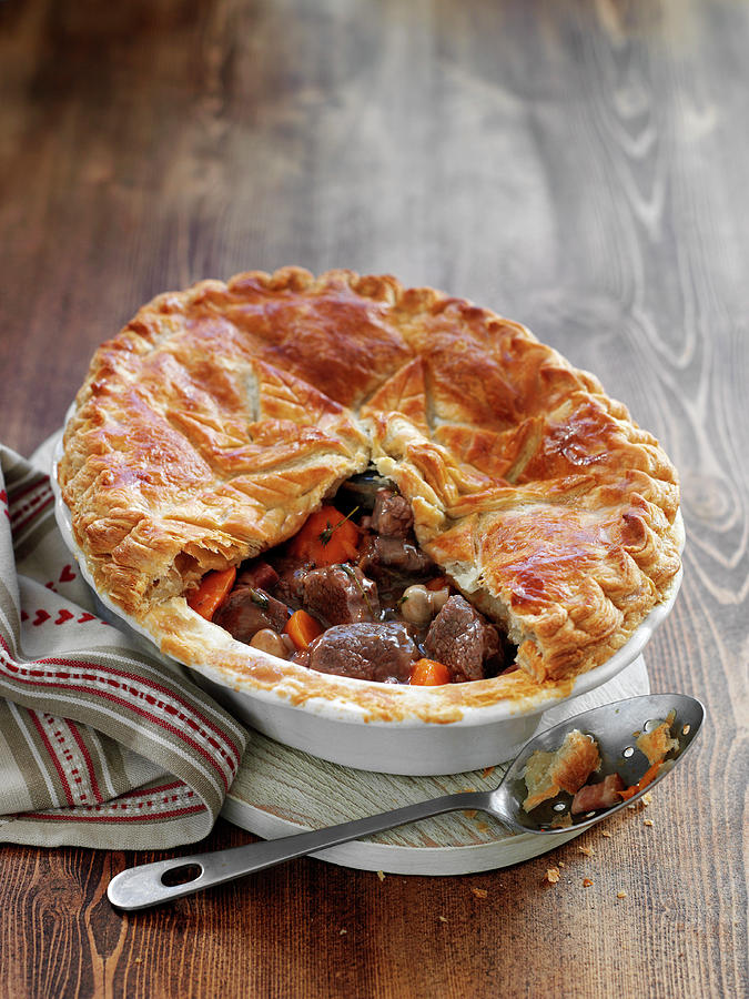 Beef And Ale Pie england Photograph by Gareth Morgans