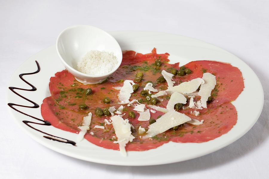 Beef Carpaccio With Capers And Parmesan Photograph by Lydie Besancon